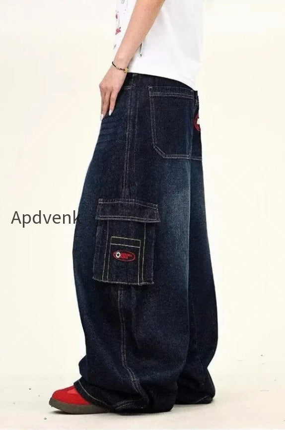 db-dark-blue-cargo-wide-leg-jeans