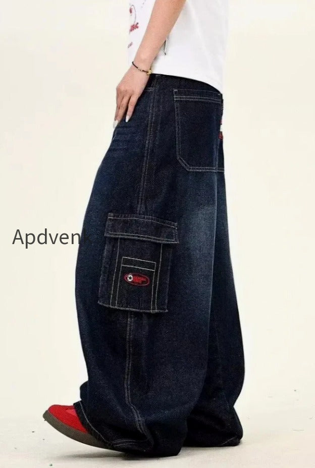 db-dark-blue-cargo-wide-leg-jeans
