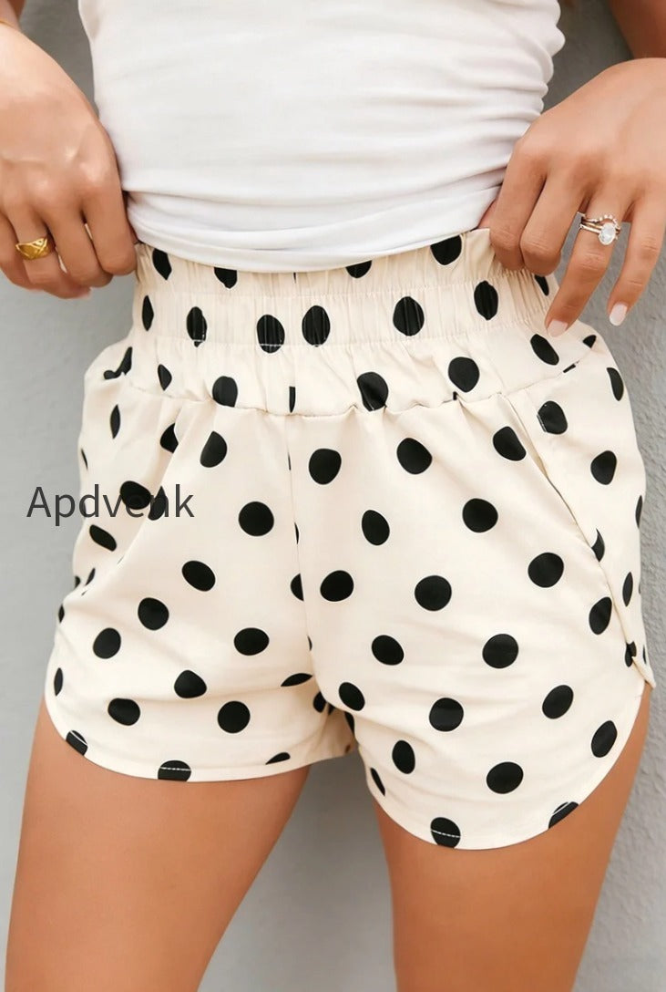 polka-dot-stripe-casual-shorts