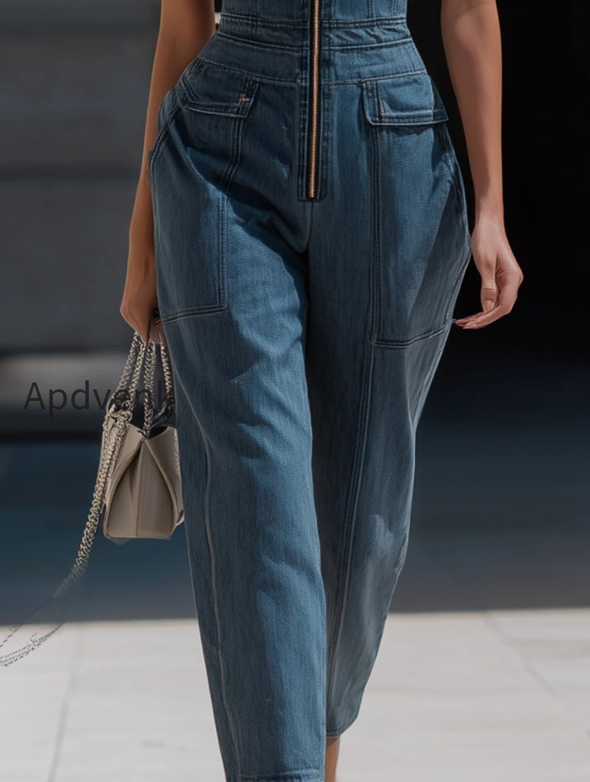 denim-halter-neck-zip-front-cropped-leg-jumpsuit