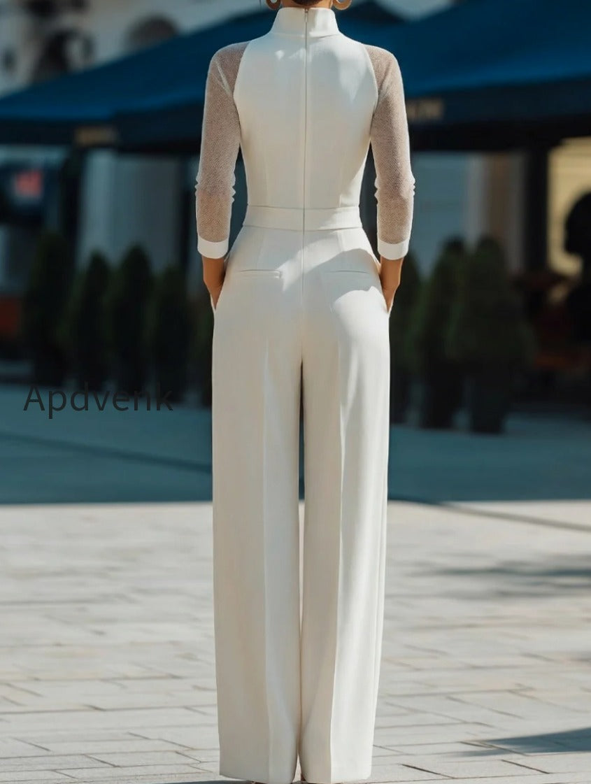 high-neck-sheer-sleeve-tailored-wide-leg-jumpsuit