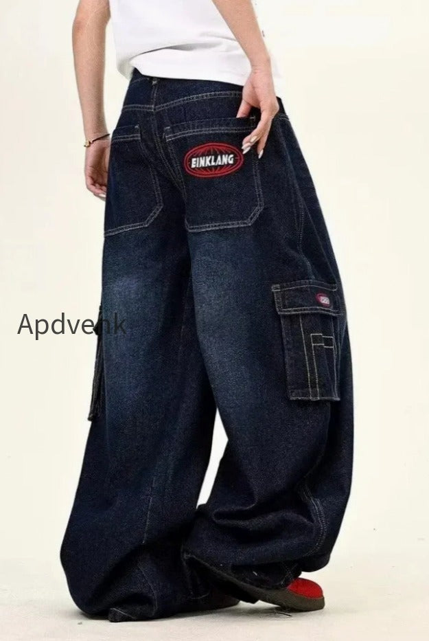 db-dark-blue-cargo-wide-leg-jeans