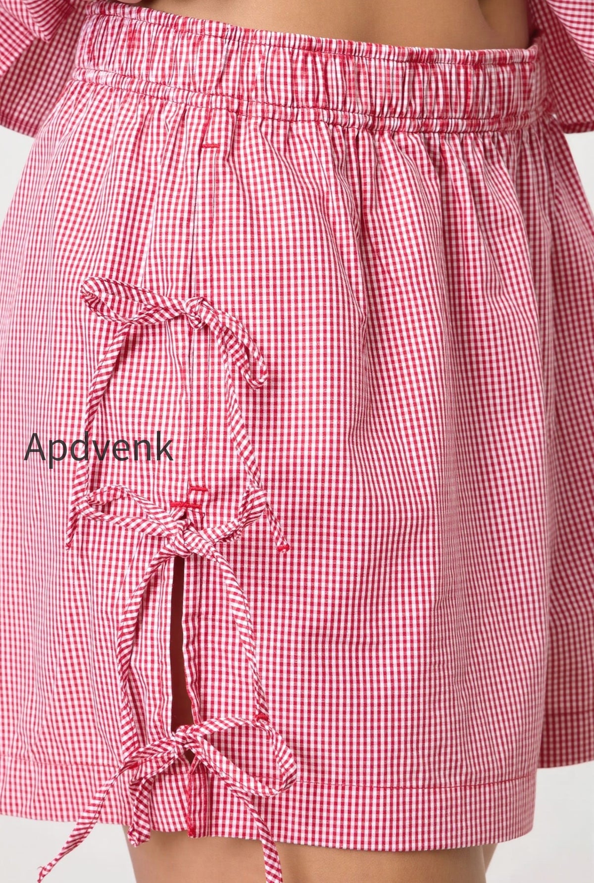 casual-stripe-solid-drawstring-shorts