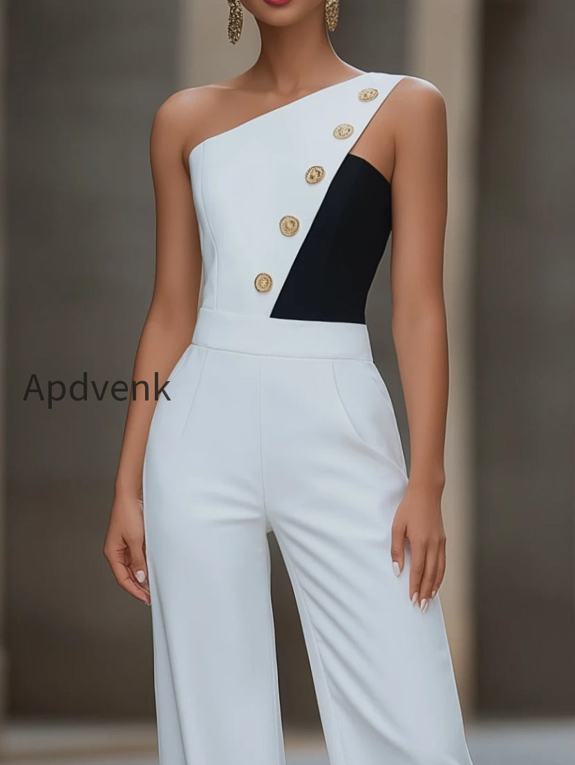 one-shoulder-contrast-buttoned-wide-leg-jumpsuit