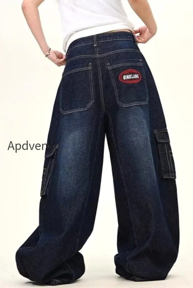 db-dark-blue-cargo-wide-leg-jeans