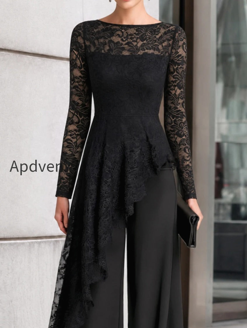 lace-overlay-asymmetric-wide-leg-jumpsuit