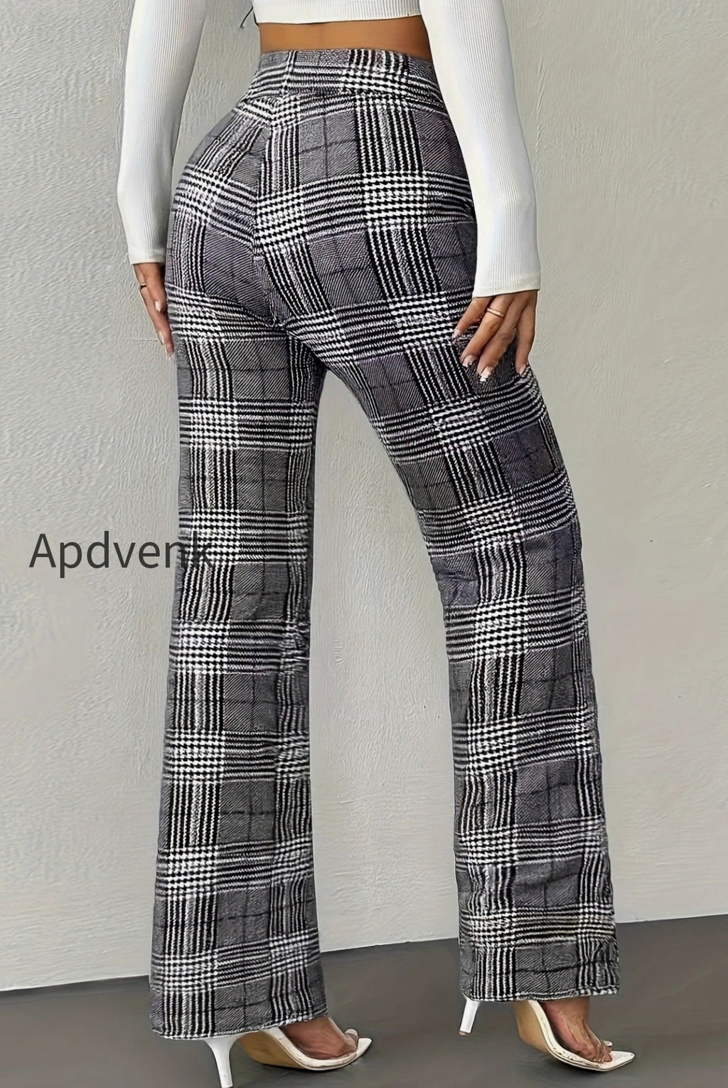 houndstooth-high-waist-slim-wool-wide-leg-pants
