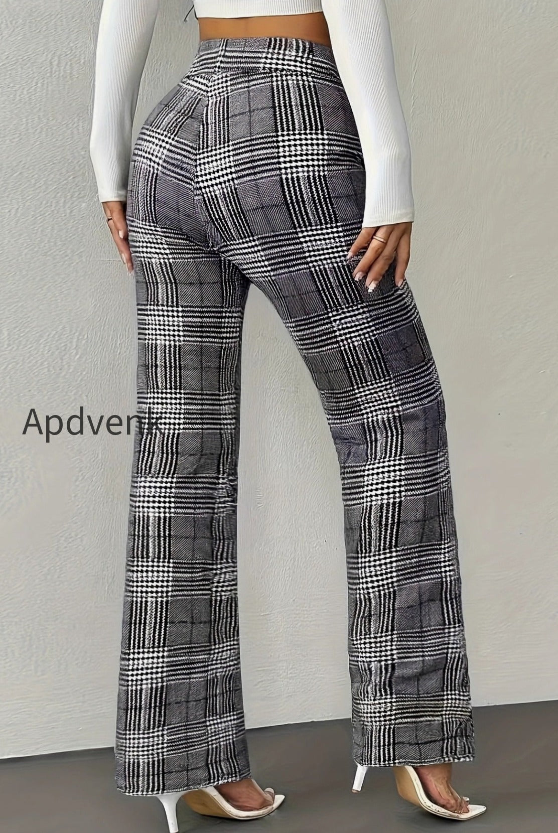 houndstooth-high-waist-slim-wool-wide-leg-pants
